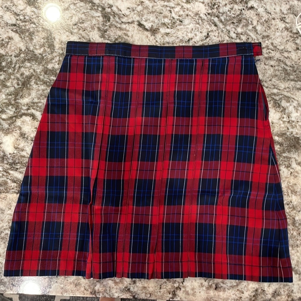 NWT Girls Lands End plaid skirt size 10